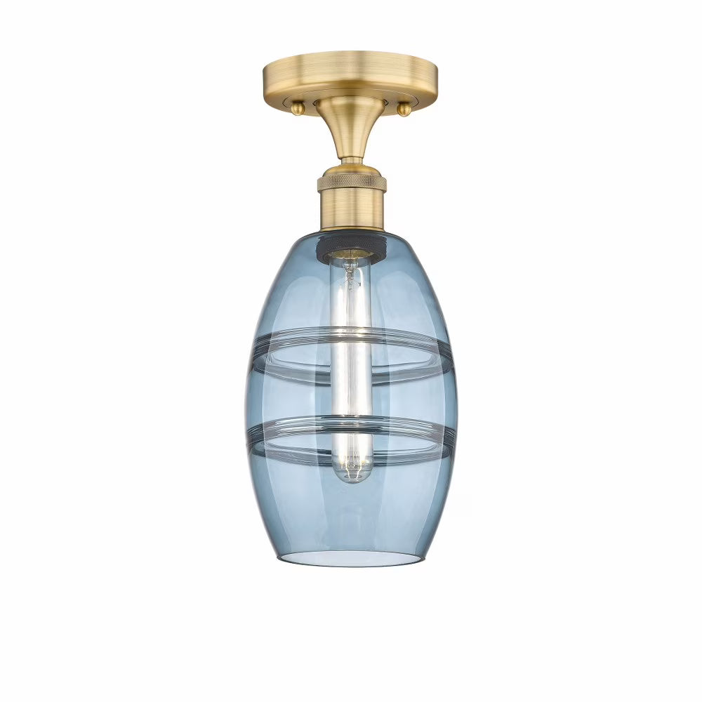 Innovations Lighting - Vaz - 1 Light Semi-Flush Mount In Industrial Style-8.25
