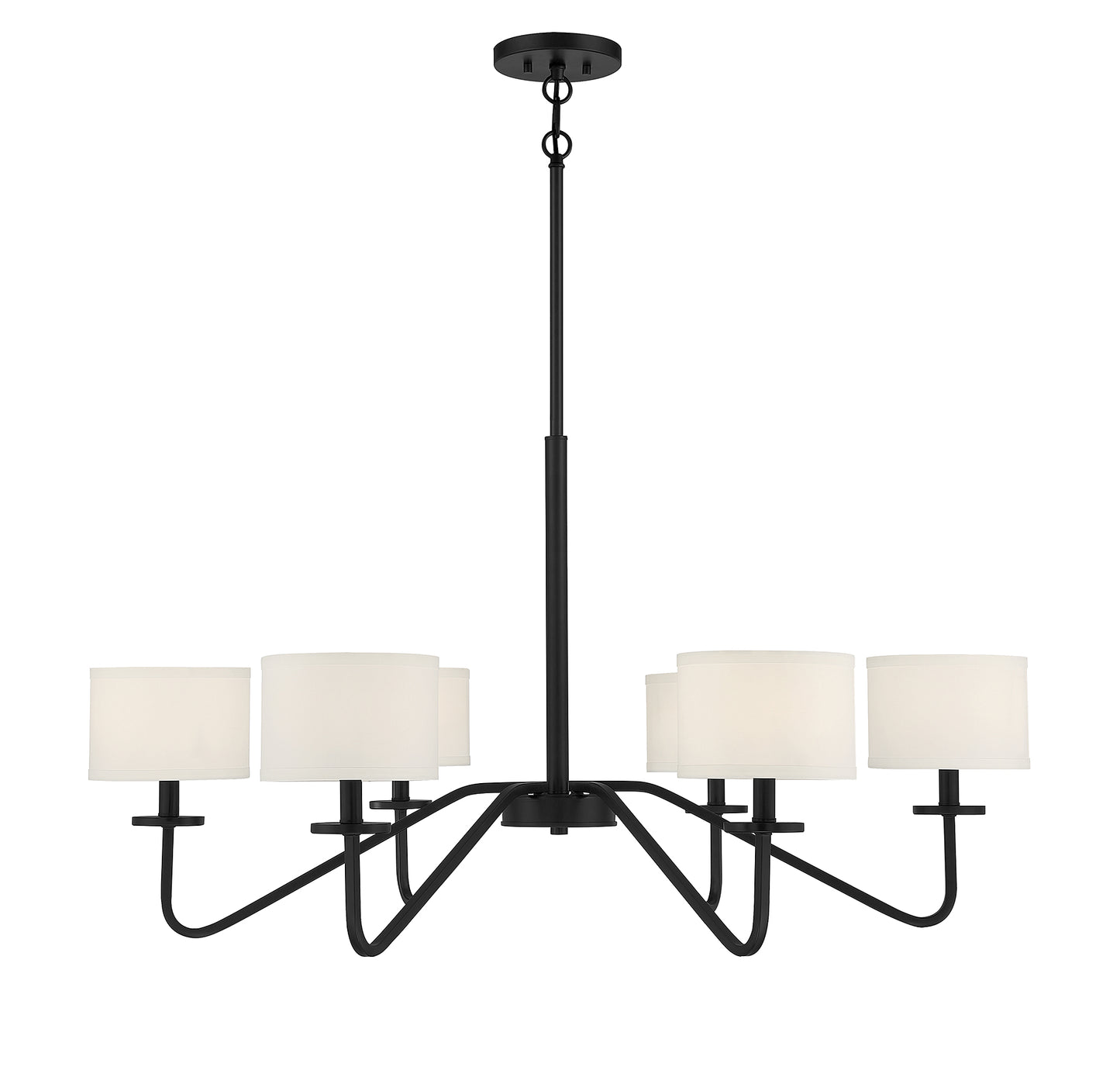 Trade Winds Lighting 6-Light Chandelier In Matte Black