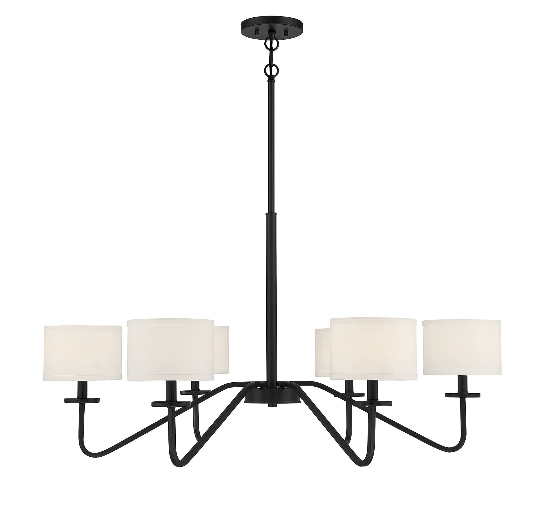 Trade Winds Lighting 6-Light Chandelier In Matte Black