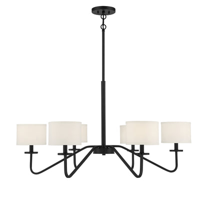 Trade Winds Lighting 6-Light Chandelier In Matte Black