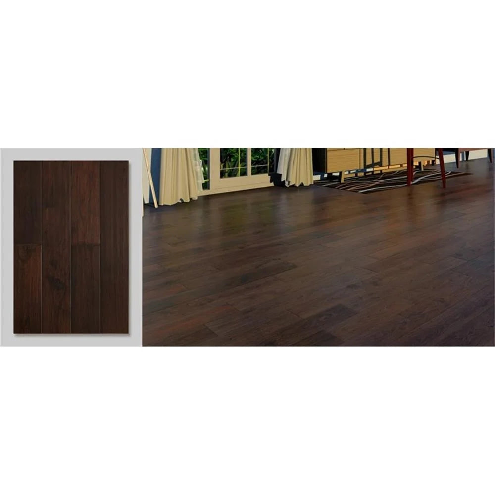 East West Furniture SP-7HH05 Sango Premier Engineered Wood Flooring - European Oak - 1/2 in x 7 in x Random Length Handscraped, 26.24 sqft/box, Shadow Grey