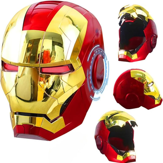 ZUITEH Iron-HeroMan Helmet, New Iron-superhero Mask with Jarvis Voice & Remote& Touch Controlled Open/Close, Collectible Real-life,Superhero Mask for Halloween Costume Christmas Birthday Cosplay Party