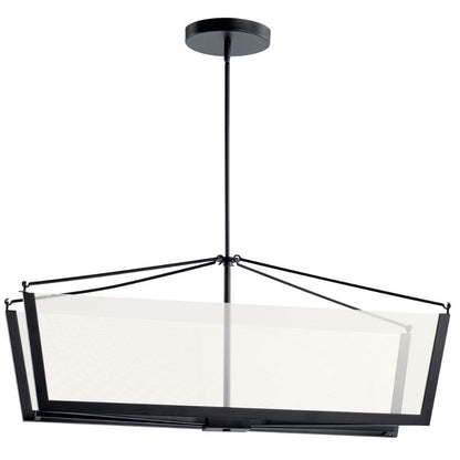 52293CGLED-Kichler Lighting-Calters - 50W LED Linear Chandelier - with Contemporary inspirations - 14.5 inches tall by 38 inches wide-Champagne Gold