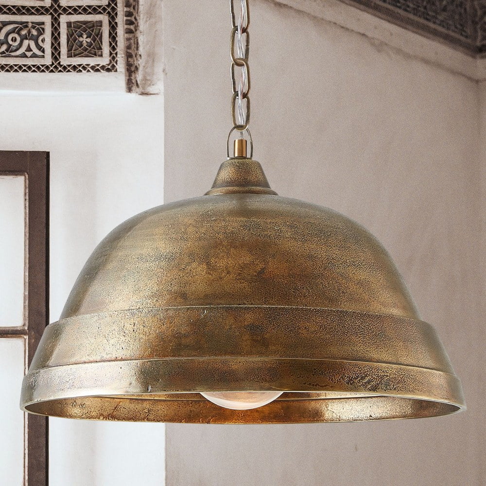 18 Inch 1 Light Pendant In Urban/Industrial Style 11.5 High By 18 Wide-Oxidized Brass Finish -Traditional Installation Capital Lighting 330311Xb