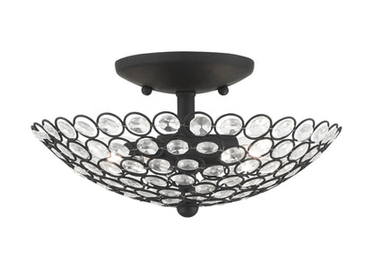 Livex Lighting - Cassandra - 2 Light Semi-Flush Mount in Glam Style - 11 Inches