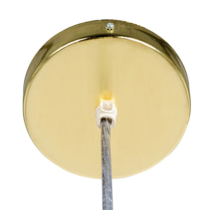 Robert Stevenson Lighting Marina Natural Capiz and Metal Orb Pendant Ceiling Light, Natural and Black