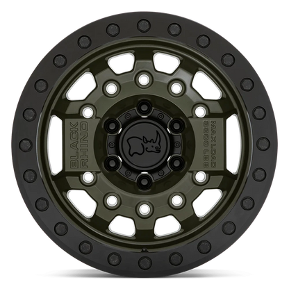 Black Rhino Avenger Beadlock 17X8.5 6X139.7 False 112.1Cb Olive Dab Green W/Black Hardware Wheel