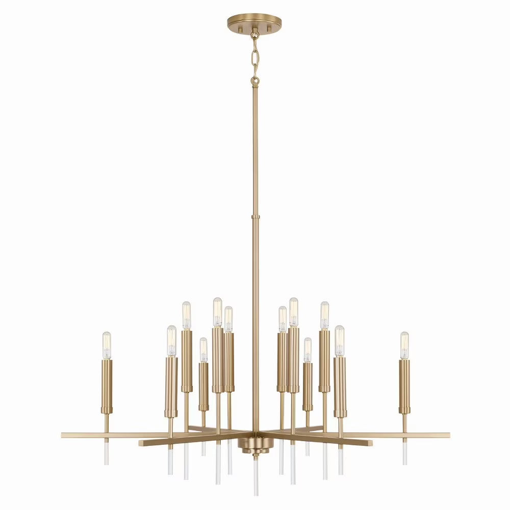 12 Light Chandelier In Mid-Century Modern Style-25 Inches Tall And 35 Inches Wide -Traditional Installation Capital Lighting 449301Ma