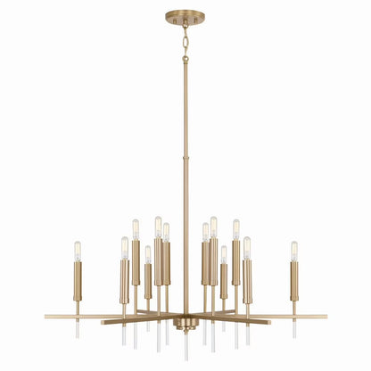 12 Light Chandelier In Mid-Century Modern Style-25 Inches Tall And 35 Inches Wide -Traditional Installation Capital Lighting 449301Ma