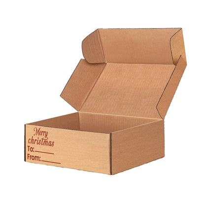 Ucanpack Christmas Shipping Boxes 10 x 5 x 3" - Xmas New Year Printed Holiday Mailing Boxes - Holiday Shipping Box Made In USA Christmas Small Business Supplies