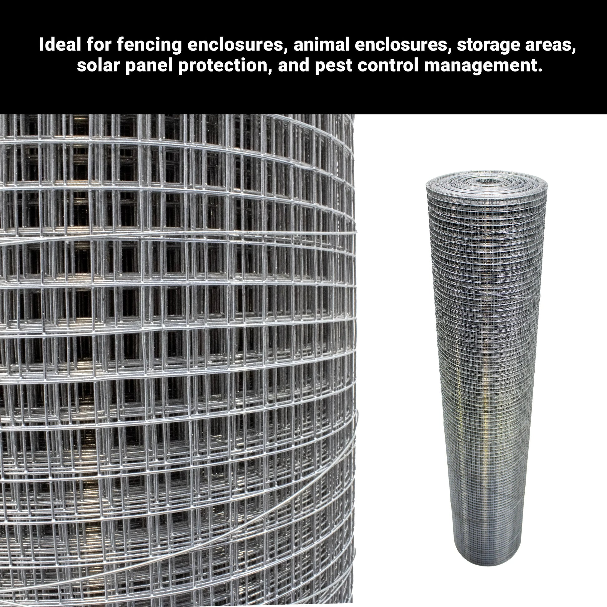 Hardware Cloth 1/2 inch 48in x 100 ft Welded Metal Wire Fencing Roll Mesh, 19 Gauge Square, Chicken Coop Wire Fence