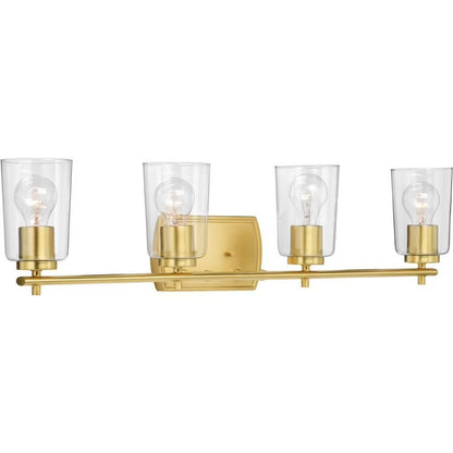 P300157-009-Progress Lighting-Adley - 4 Light - Cylinder Shade in New Traditional and Transitional and Traditional style - 32 Inches wide by 7.63