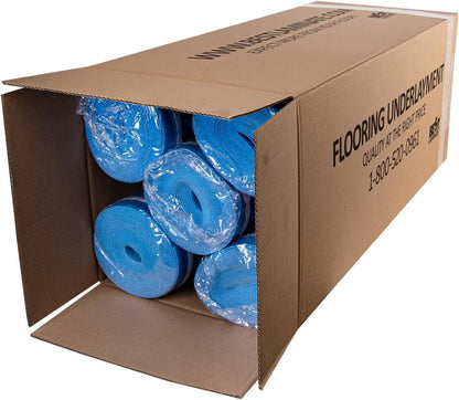 Bestlaminate Blue Vapor 3-in-1 Flooring Underlayment Bundle - 500sf - 5 Rolls