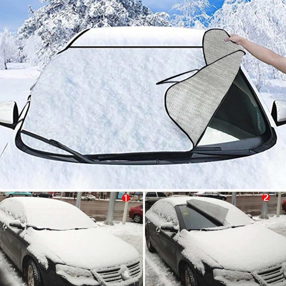 Bivenant Store Christmas Theme Car Windshield Cover for Ice and Snow Car Front Winter Windshield Covers for Ice Removal Winter Car Accessories for Windshield Protection ,55.9 x 37.7 Inches