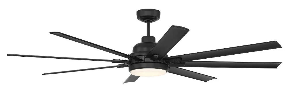 RSH65PN8-Craftmade Lighting-Rush - 8 Blade Ceiling Fan with Light Kit-15.04 Inches Tall and 65 Inches Wide-Painted Nickel Finish
