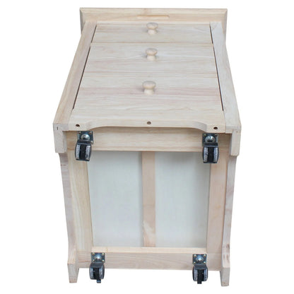 International Concepts 2 Drawer File Cabinet with Wood Hardware