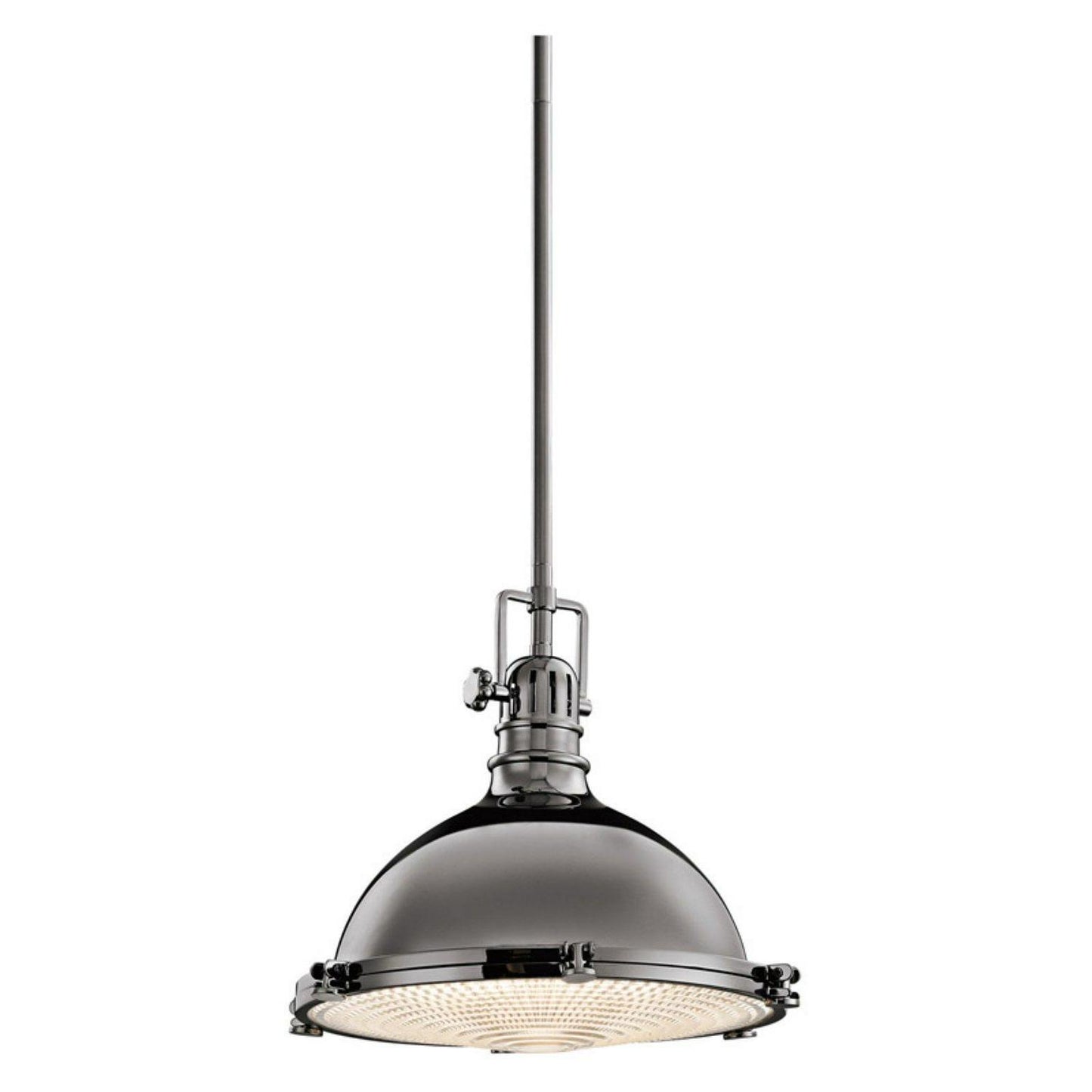 2666PN-Kichler Lighting-1 light Pendant - with Vintage Industrial inspirations - 12 inches tall by 13.25 inches wide-Polished Nickel Finish