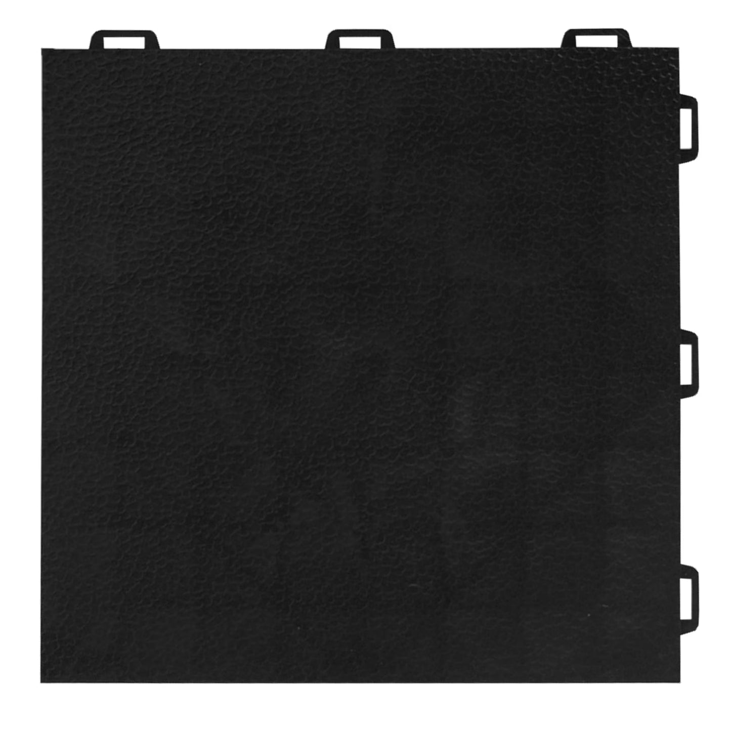 Greatmats StayLock Orange Peel Home Gym PVC Floor Tile Cushion Durable Flooring Black, 26 Pack, 1x1 Ft x 9/16 Inch