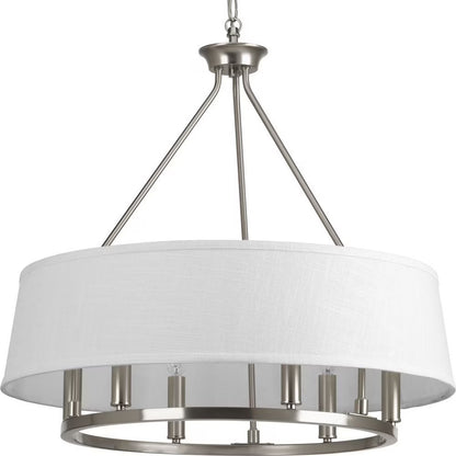 P4618-09-Progress Lighting-Cherish - Chandeliers Light - 6 Light in Coastal style - 24 Inches wide by 22.38 Inches high-Brushed Nickel Finish