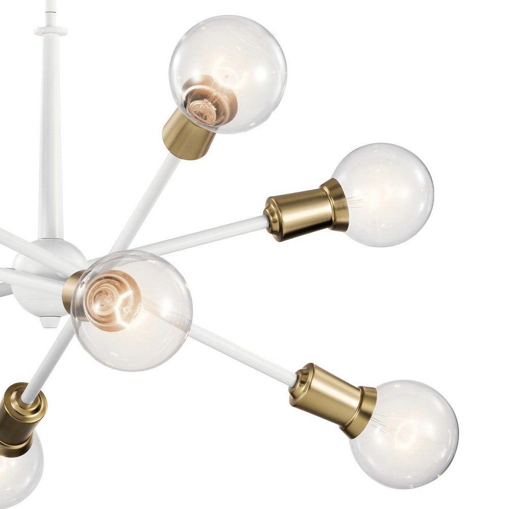 43118NBR-Kichler Lighting-Armstrong - 8 Light Large Chandelier - with Contemporary inspirations - 26 inches tall by 30 inches wide-Natural Brass