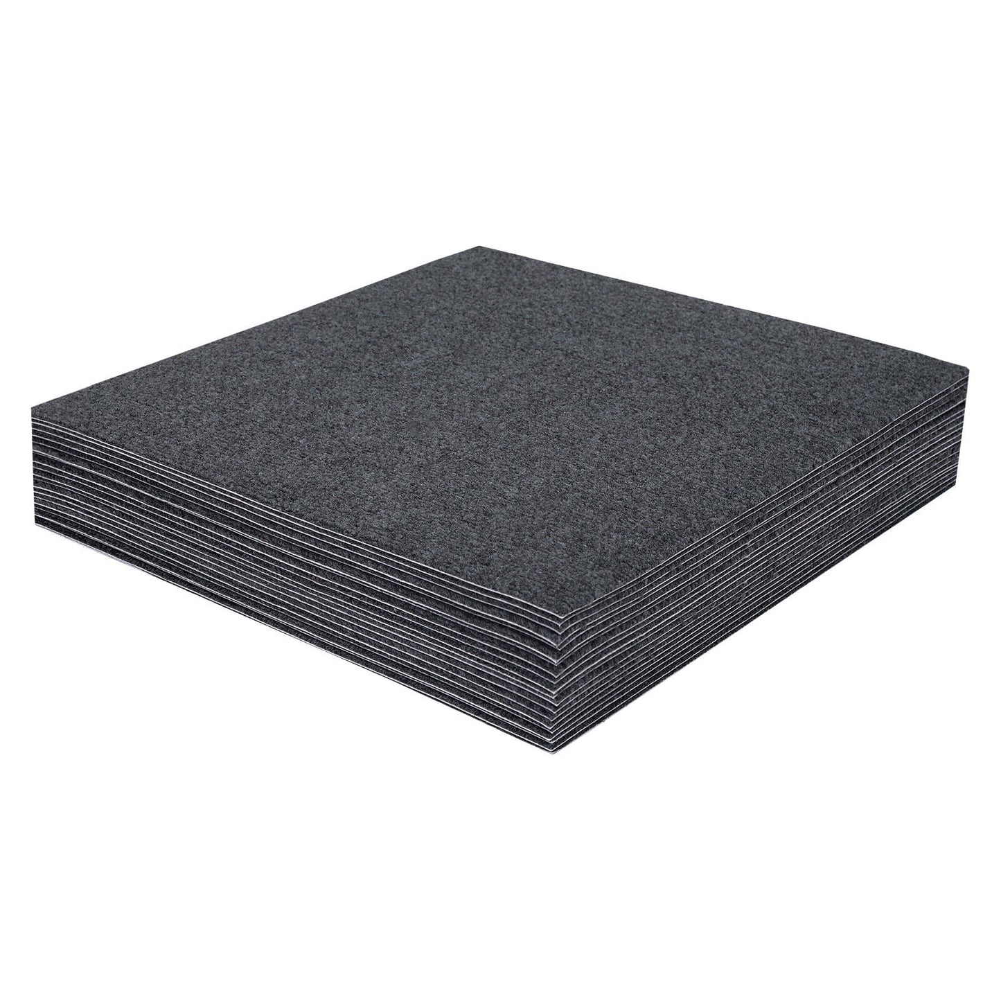 Miumaeov 50*50cm Modern Square Carpet Rug Floor Carpet Adsorption Type Self-adhesive Carpet 20 Pcs Grey