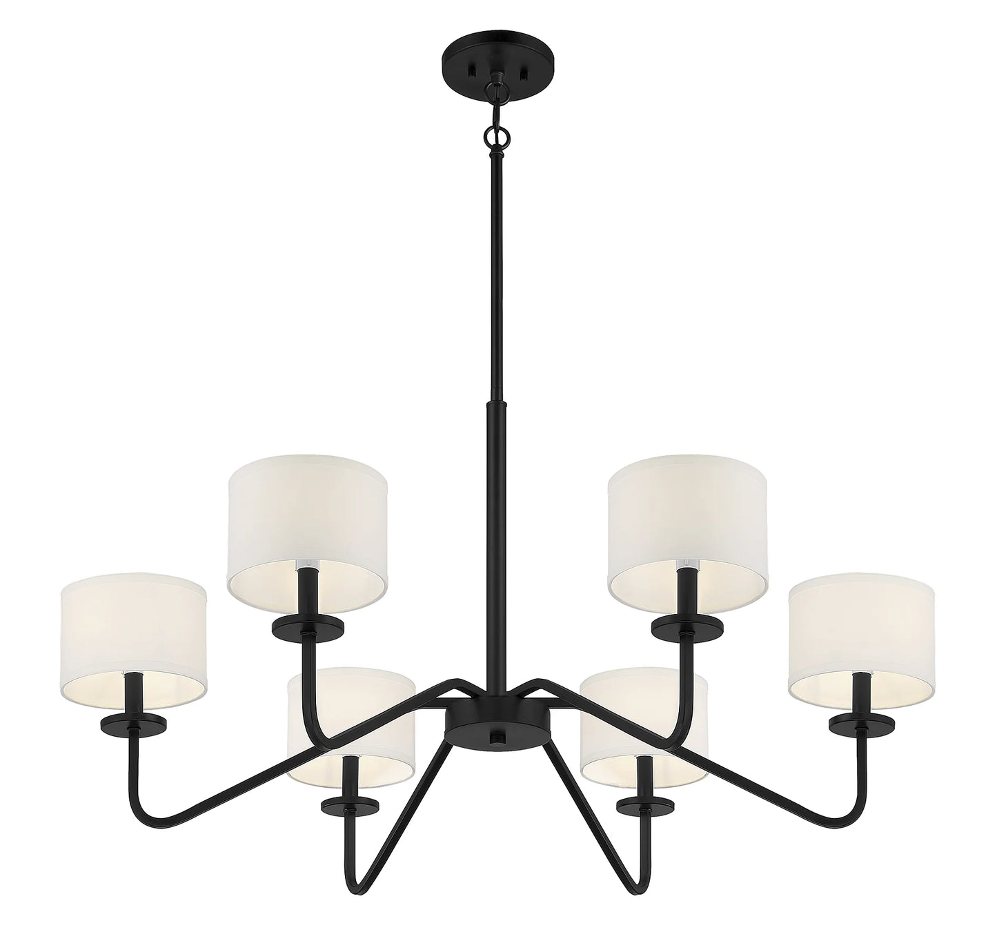 Trade Winds Lighting 6-Light Chandelier In Matte Black