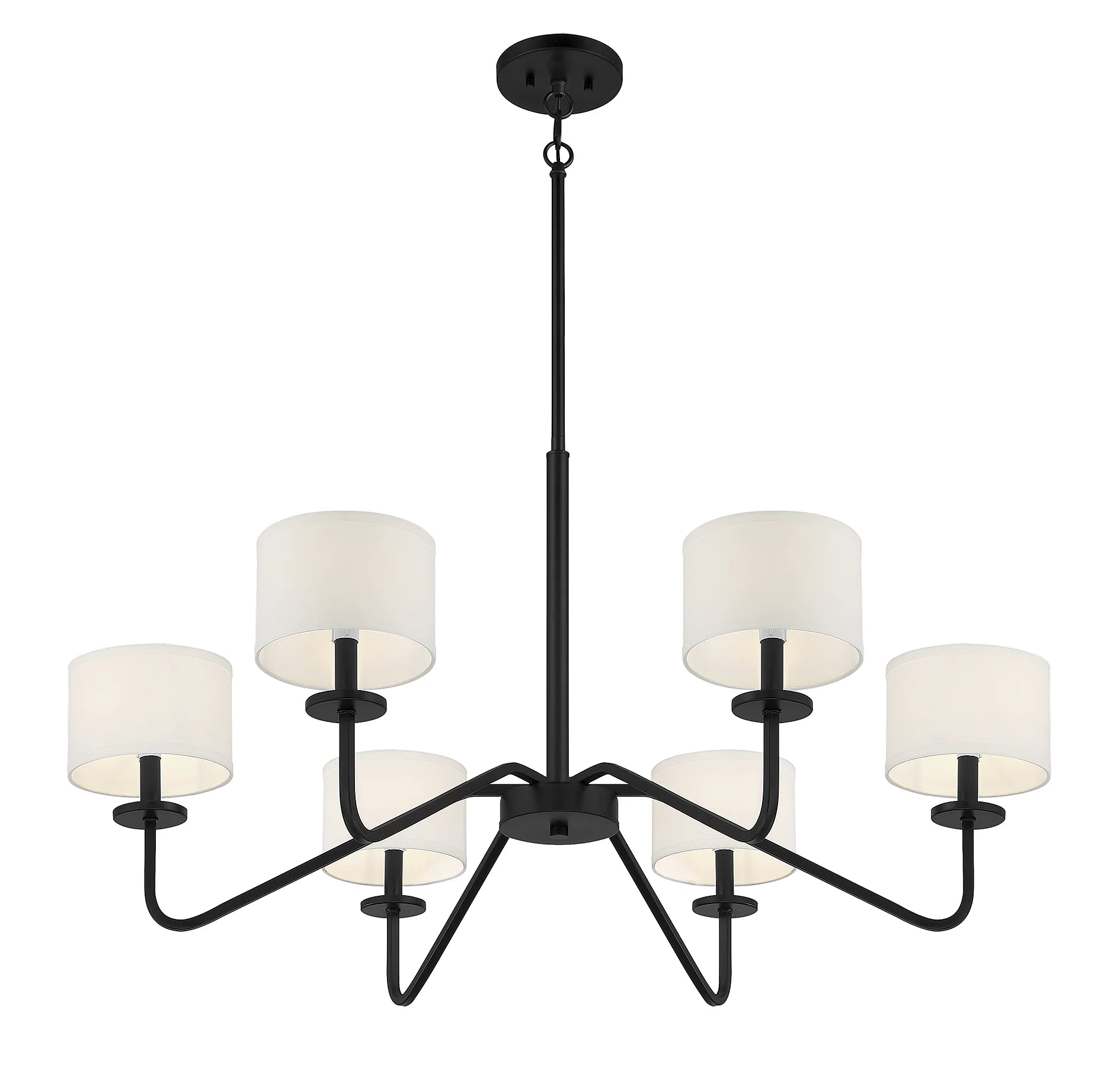 Trade Winds Lighting 6-Light Chandelier In Matte Black