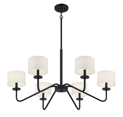 Trade Winds Lighting 6-Light Chandelier In Matte Black