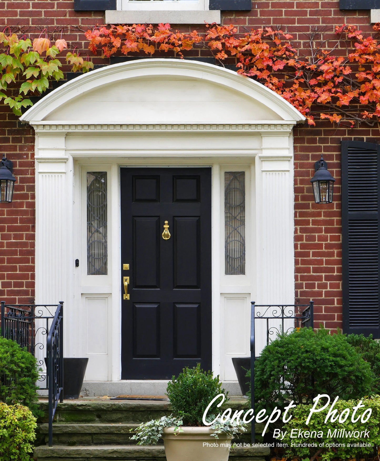 Ekena Millwork 52"W x 13"H x 2-3/4"P Rams Head Architectural Grade PVC Pediment (Urn Ships Unattached in Box)