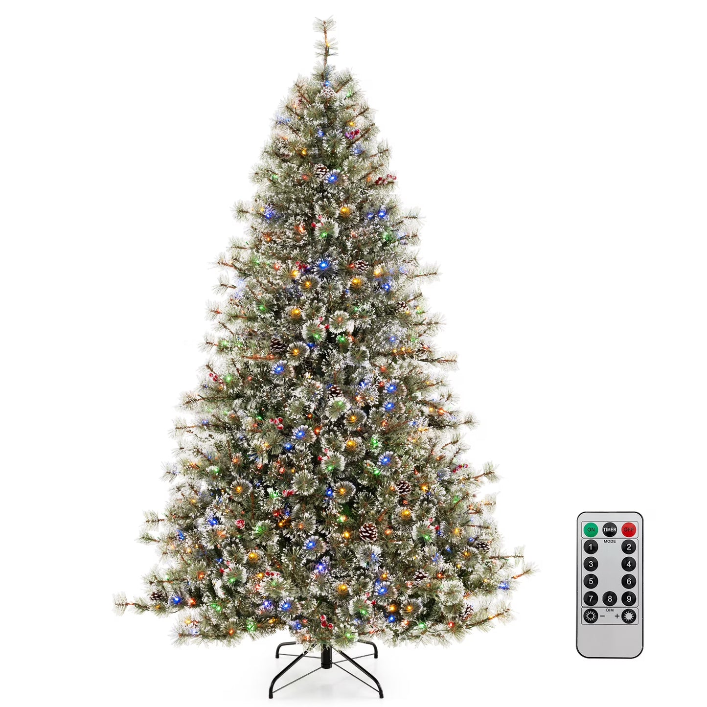 Costway 9 FT Artificial Christmas Tree with 360? Quick Power Connector 1714 Pine Needles