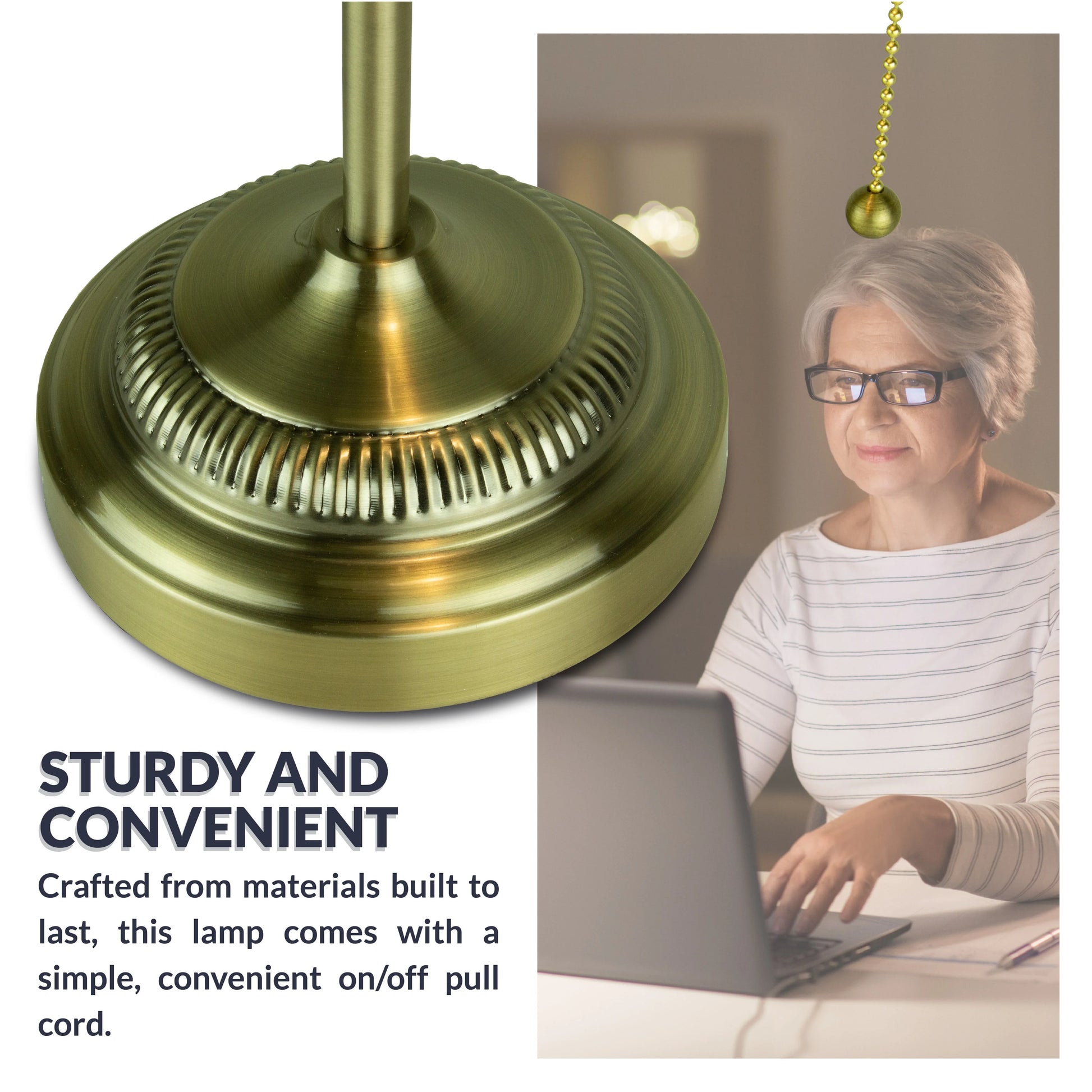 Newhouse Lighting Morgan Antique Green Adjustable Energy-Efficient LED Bankers Desk Lamp