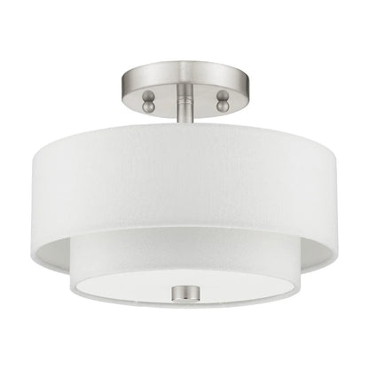 Livex Lighting Claremont Ceiling Mount in Brushed Nickel