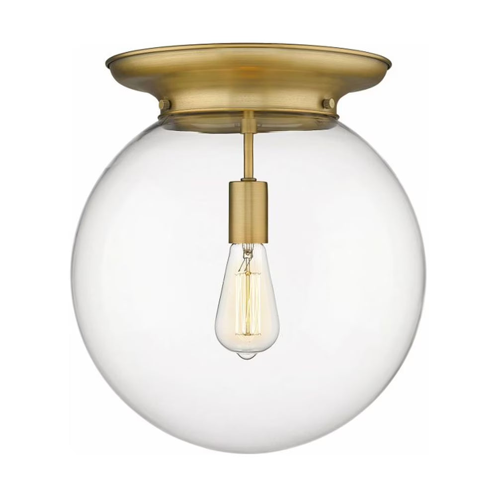 221-1F-PN-G202-14-Innovations Lighting-Beacon - 1 Light Flush Mount In Traditional Style-15.25 Inches Tall and 14 Inches Wide-Polished Nickel