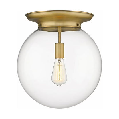221-1F-PN-G202-14-Innovations Lighting-Beacon - 1 Light Flush Mount In Traditional Style-15.25 Inches Tall and 14 Inches Wide-Polished Nickel