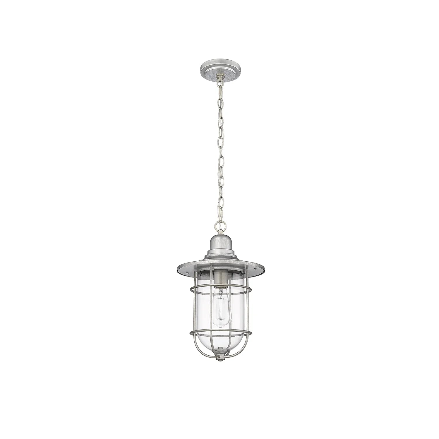 Millennium Lighting 1 Light Outdoor Hanging Lantern in Galvanized