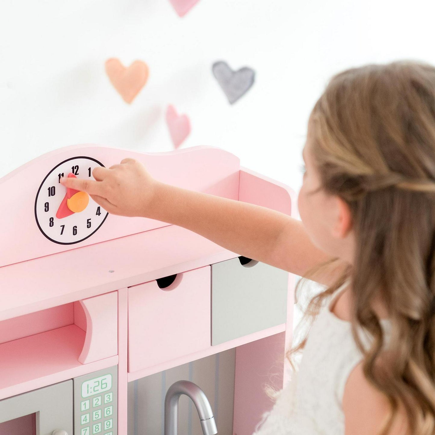 Teamson Kids - Little Chef Florence Classic Play Kitchen - Pink/Grey