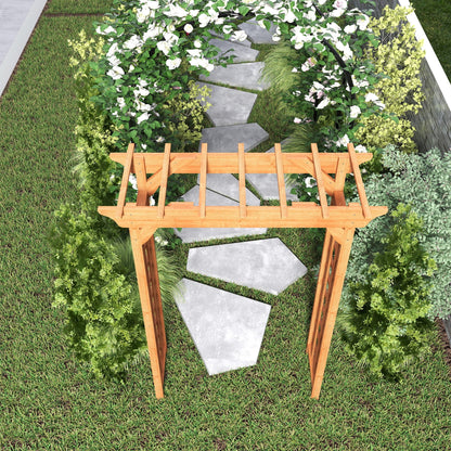 Sturdy Wooden Wedding Arch with Plant Climbing Trellis & Christmas Decor Pergola for Garden Backyard Events Durable Outdoor Arbor