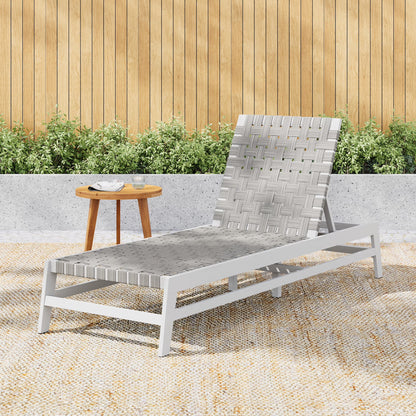 Christopher Knight Home Outdoor Wood Chaise Lounge Chair, Adjustable 4-Position Recliner with Rope Seat, Teak