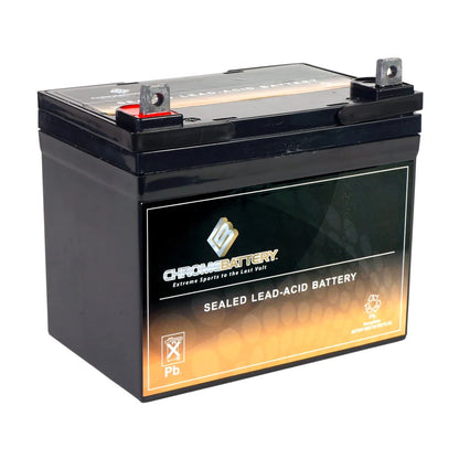 Chrome Battery 12V 35Ah Sla U1 Battery For Kubota Case John Deere Dixie Chopper Riding Mower