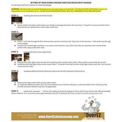 OverEZ Electrical Heat Package, Winterize Chicken Coop | Hatching Time