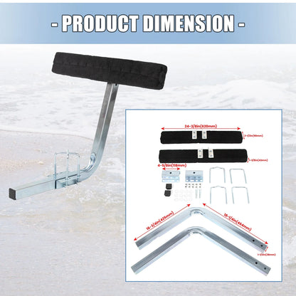 Kojem Boat Trailer 24" Side Guide Bunk Board Guide-On Carpeted Kit w/Hardware 75 Degree for Ski Boat Sailboat