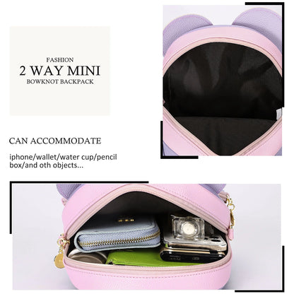 KL928 Women Girls Gradient Fashion Backpack Purse Women's Mini Quilted Zipped Backpack Christmas Gifts