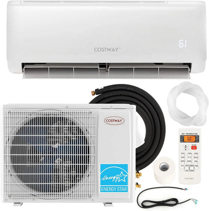 12000BTU Split Air Conditioner, Wall Mount, 21 SEER2, Cooling and Heating, Heating and Frost Protection, Quiet Operation, Energy Efficient, With Remote, Temperature Controls 750 sq. ft.