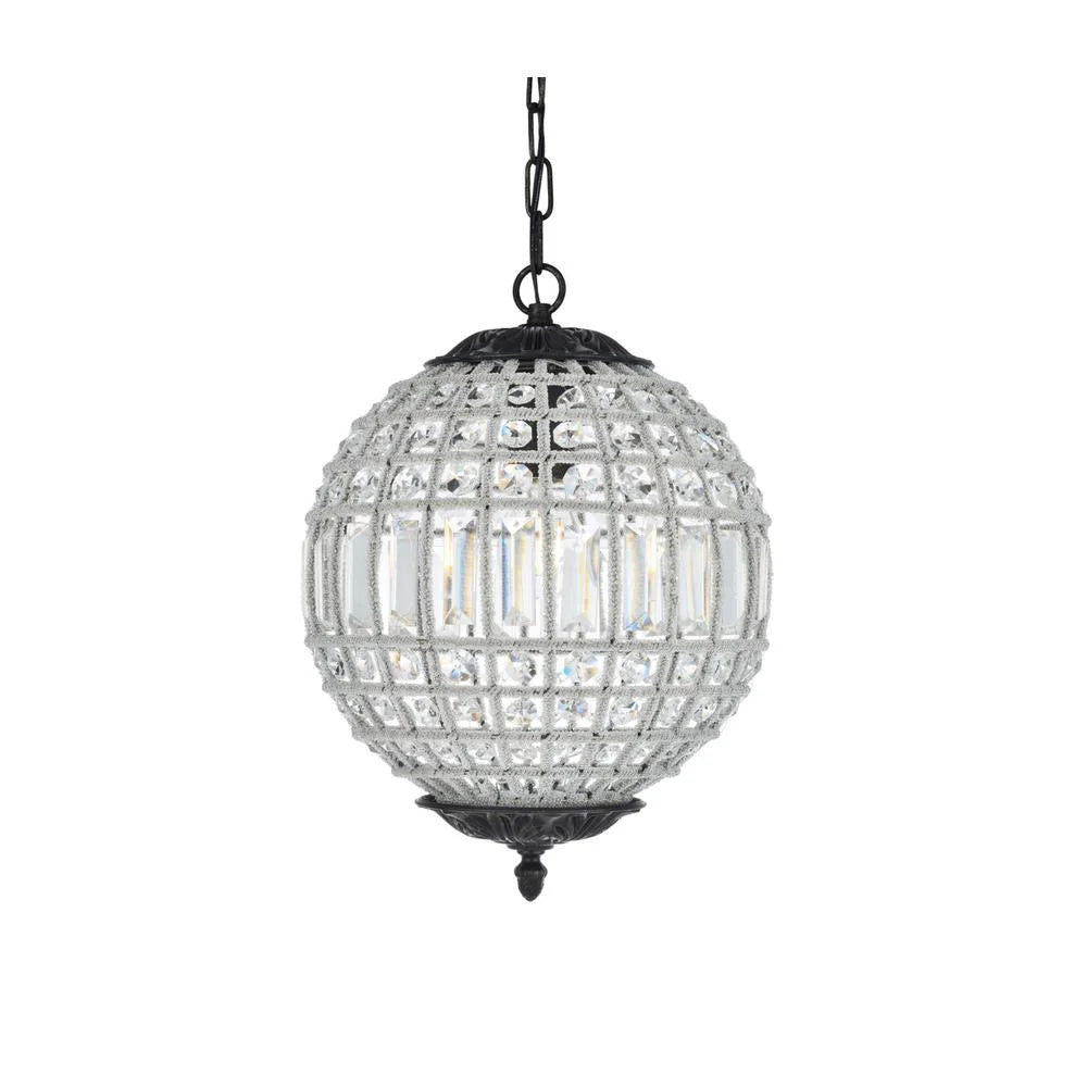 Elegant Lighting Olivia 12" Royal Crystal Pendant Lamp in Bronze