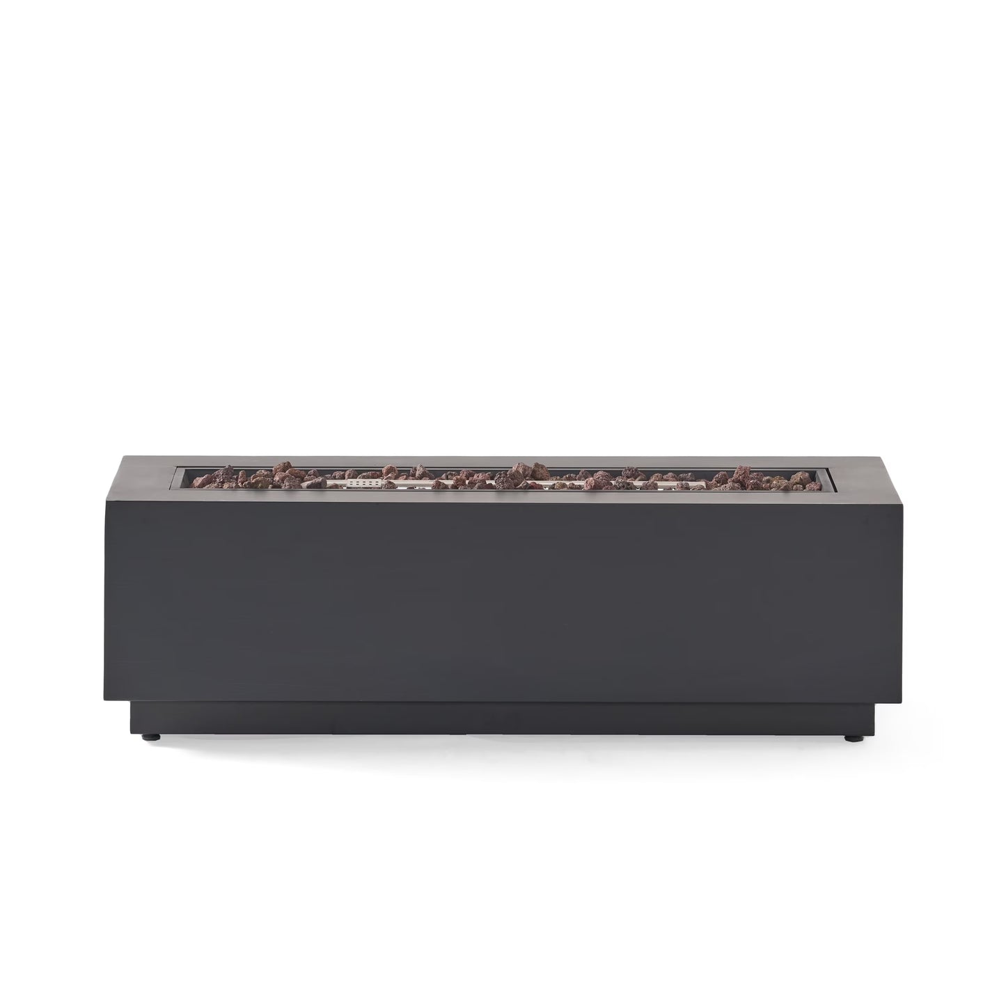 Christopher Knight Home Wellington Outdoor 50,000 BTU Rectangular Fire Pit (No Tank Holder) by Brushed Brown