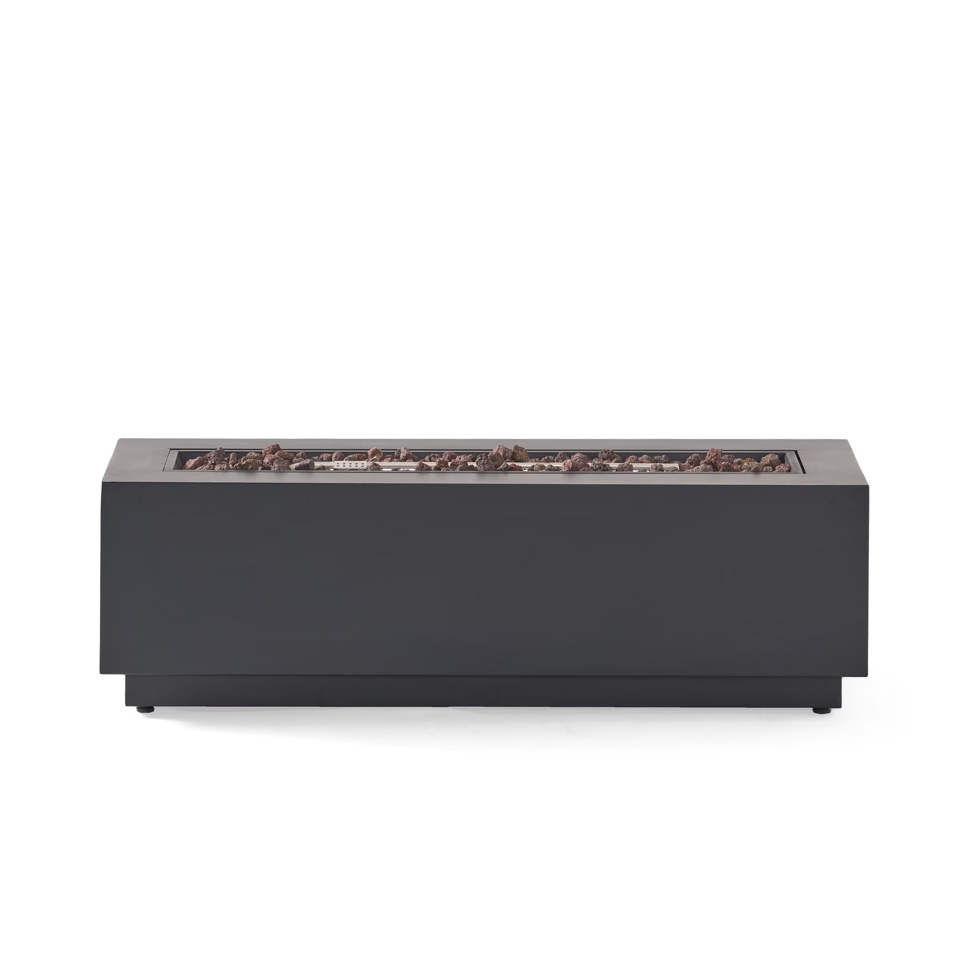 Christopher Knight Home Wellington Outdoor 50,000 BTU Rectangular Fire Pit (No Tank Holder) by Brushed Brown