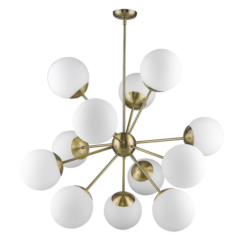 Trend Lighting TP20006ATB Solea 12-Light Antique Brass Chandelier
