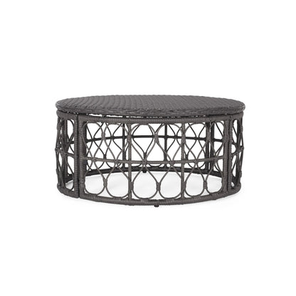 Christopher Knight Home Bruce Outdoor Wicker Coffee Table by Light Brown
