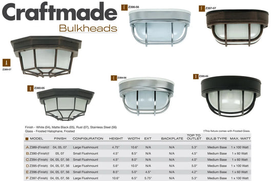 Z395-SS-Craftmade Lighting-Economy - 1 Light Large Round Outdoor Flush Mount In Coastal Style-5.6 Inches Tall and 10 Inches Wide-Stainless Steel