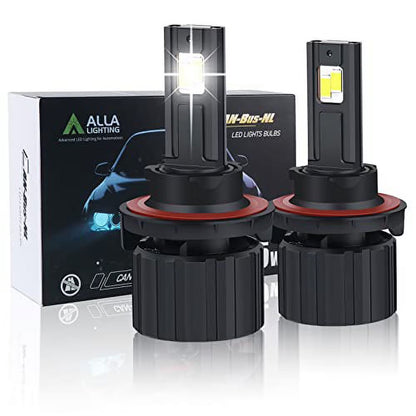 Alla Lighting 16000Lms CANBus HB5 9007 LED Headlights Bulbs, 6500K Xenon White, Xtreme Super Bright Dual Hi/Low Beam Conversion Kits Replacement